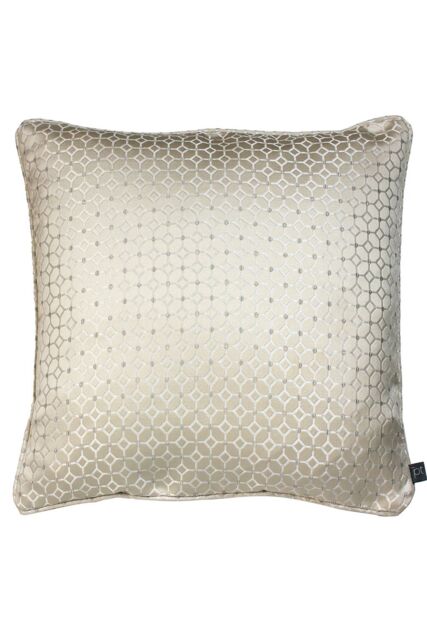 Prestigious Textiles Frame Embroidered Geometric Cushion in Metallics - Size: 43 cm x 43 cm - image 1