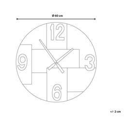 Wyld and Coco Rustic 60cm Handmade Wall Clock Light Brown Round Dial Black Hands - thumbnail 3