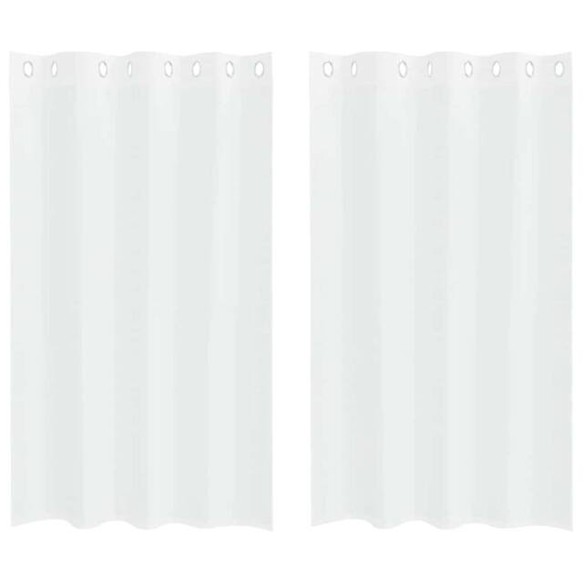 Berkfield Home Curtains with Curtains 2 pcs White 140 x 175 cm Polyester - image 1