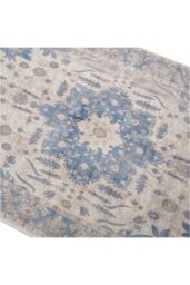 Living and Home 180cm L x 100cm W Luxurious Faux Cashmere Large Floral Area Rug for Living Room Bedroom in Blue - Size: 180 cm x 100 cm - thumbnail 3
