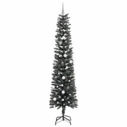 Berkfield Home Artificial Christmas Tree with 300 LEDs Green 58 x 58 x 240 cm - thumbnail 4