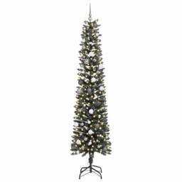 Berkfield Home Artificial Christmas Tree with 300 LEDs Green 58 x 58 x 240 cm - thumbnail 3