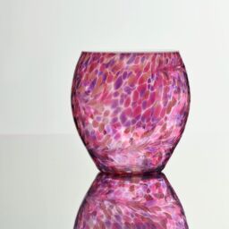Sienna Glass Self Watering Plant Pot Pink & Purple - thumbnail 3