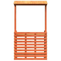Berkfield Home Outdoor Bar Table with Roof Brown 112.5x57x195.5 cm Solid Wood - thumbnail 4