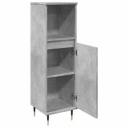 Berkfield Home Durable Bathroom Cabinet Concrete Grey 30x30x100 cm Engineered Wood - Size: 30 x 30 x 100 cm - thumbnail 7