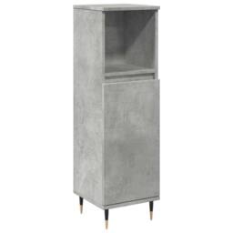 Berkfield Home Durable Bathroom Cabinet Concrete Grey 30x30x100 cm Engineered Wood - Size: 30 x 30 x 100 cm - thumbnail 3