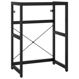 Berkfield Home Bathroom Washbasin Frame with Built-in Basin Black Iron - thumbnail 3