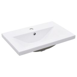 Berkfield Home Bathroom Washbasin Frame with Built-in Basin Black Iron - thumbnail 5