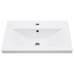 Berkfield Home Bathroom Washbasin Frame with Built-in Basin Black Iron - thumbnail 6