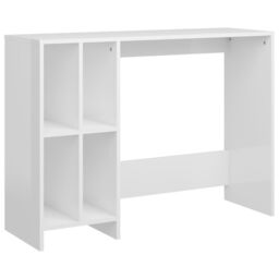 Berkfield Home Notebook Desk High Gloss White 102.5x35x75 cm Engineered Wood - thumbnail 2