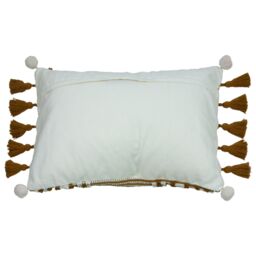 Furn Lotta Geometric Tasselled Cushion in Orange - thumbnail 2