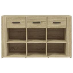 Berkfield Home Sideboard Sonoma Oak 100x30x59.5 cm Engineered Wood in Brown - thumbnail 6