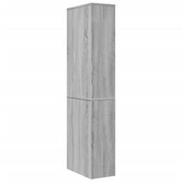 Berkfield Home Narrow Bathroom Cupboard with Wheels Grey Sonoma Engineered Wood - thumbnail 6