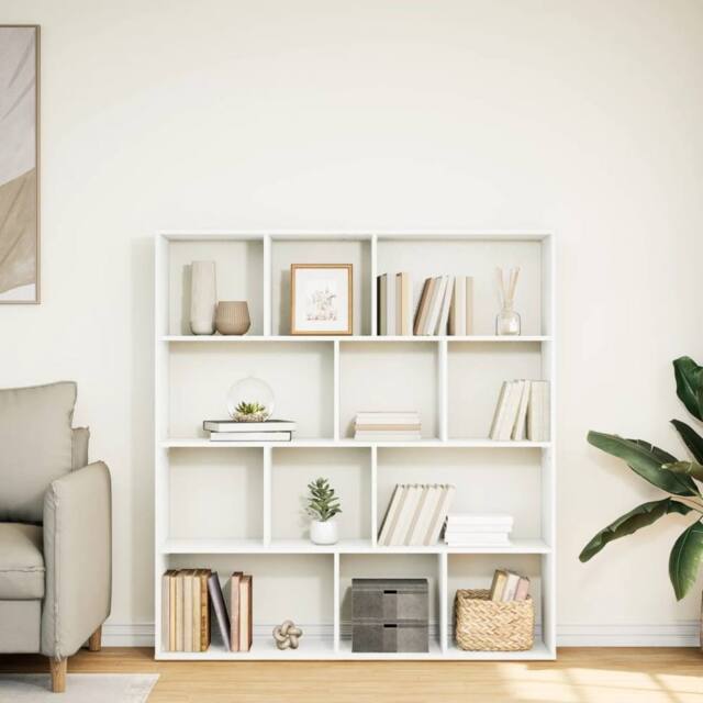 Berkfield Home Classic Book Cabinet White 132x29x141.5 cm Engineered Wood - image 1