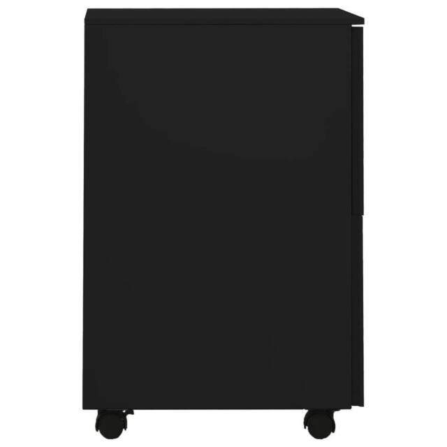 Berkfield Home Mobile File Cabinet Black 39x45x67 cm Steel - Size: 39 x 45 x 67 cm - image 1