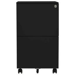 Berkfield Home Mobile File Cabinet Black 39x45x67 cm Steel - Size: 39 x 45 x 67 cm - thumbnail 3