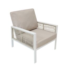 Monstershop Aluminium 4 Piece Sofa Set - White - thumbnail 8