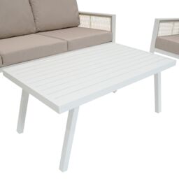 Monstershop Aluminium 4 Piece Sofa Set - White - thumbnail 9