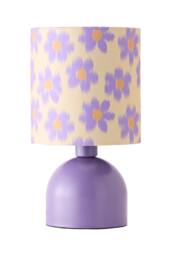 ValueLights Mileys Purple Floral Print Table Lamp & Bulb in Lilac - thumbnail 6