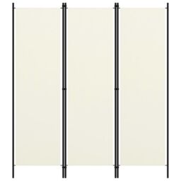 Berkfield Home 3-Panel Room Divider Cream White 150x180 cm