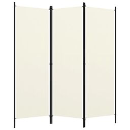 Berkfield Home 3-Panel Room Divider Cream White 150x180 cm - thumbnail 2