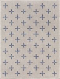 Livabliss Tuareg-Global Beige Ivory Blue Graphic In- & Outdoor Rug in Dark Blue - Size: 200 cm x 275 cm - thumbnail 2