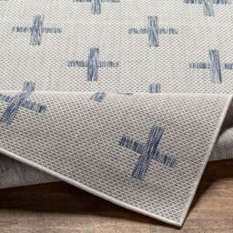 Livabliss Tuareg-Global Beige Ivory Blue Graphic In- & Outdoor Rug in Dark Blue - Size: 200 cm x 275 cm - thumbnail 4