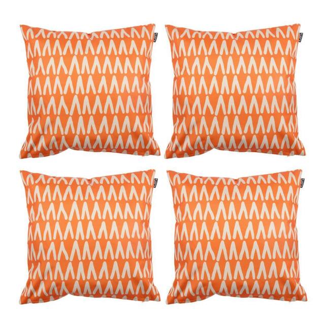 icon Indoor & Outdoor Mark Making Waterproof Cushion 2x Khaki & 2x Burnt Orange - Size: 43 cm x 43 cm - image 1