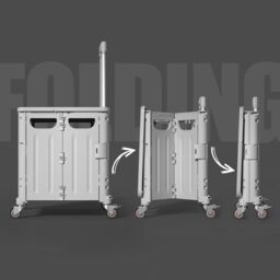 Living and Home 45L Foldable Shopping Trolley with Wheels in Grey - thumbnail 4