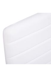 Living and Home 4pcs Armless Faux Leather Upholstered High Back Dining Chairs in White - thumbnail 4
