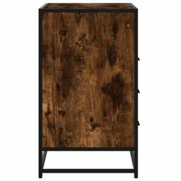 Berkfield Home Drawer Cabinet Smoked Oak 70x41x70 cm Engineered Wood in Brown - Size: 70 x 41 x 70 cm - thumbnail 6