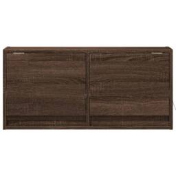 Berkfield Home TV Wall Cabinet with LED Lights Brown Oak 80x31x35 cm - Size: 80 x 31 x 35 cm - thumbnail 6