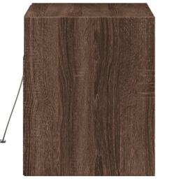 Berkfield Home TV Wall Cabinet with LED Lights Brown Oak 80x31x35 cm - Size: 80 x 31 x 35 cm - thumbnail 7