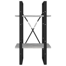 Berkfield Home 2-Tier Book Cabinet Concrete Grey 40x30x70 cm Engineered Wood - Size: 40 x 30 x 70 cm - thumbnail 5