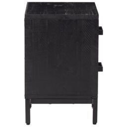 Berkfield Home Bedside Cabinets 2 pcs Black 36x30x45 cm Solid Wood Pine - Size: 36 x 30 x 45 cm - thumbnail 6
