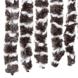 Berkfield Home Fly Curtain Brown & White 100x200 cm Chenille - thumbnail 6