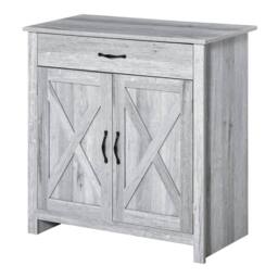 FURNOS Industrial Multipurpose Sideboard Buffet Cabinet With Drawer Grey - thumbnail 8