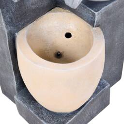 Living and Home Solar Outdoor Water Fountain for Garden Landscaping in Grey - thumbnail 8
