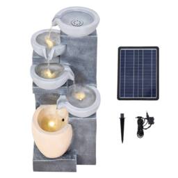 Living and Home Solar Outdoor Water Fountain for Garden Landscaping in Grey - thumbnail 4