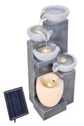 Living and Home Solar Outdoor Water Fountain for Garden Landscaping in Grey - thumbnail 5