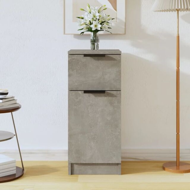 Berkfield Home Sideboard Concrete Grey 30x30x70 cm Engineered Wood - Size: 30 x 30 x 70 cm - image 1