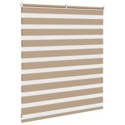 Berkfield Home Elegant Zebra Blind Sand Brown 135x100 cm Fabric Width 130.9 cm P - thumbnail 4