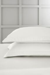 Bianca '400 Thread Count Cotton Sateen' Oxford Pillowcase Pair in Ivory - thumbnail 1