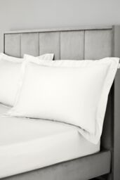 Bianca '400 Thread Count Cotton Sateen' Oxford Pillowcase Pair in Ivory - thumbnail 2