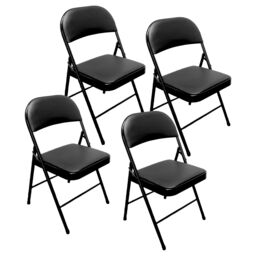 Royalford Folding Chairs with Padded Metal Frame 100kg Capacity Black - Size: 6 Pack - thumbnail 1