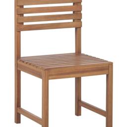 Wyld and Coco Everwood Balcony One Seat Acacia Wood Chair Weather-Resistant in Brown - thumbnail 2