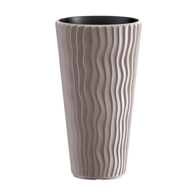 EONLION Stone Grey 1x Plant Pot Flower Planter Indoor Outdoor in Light Brown - image 1