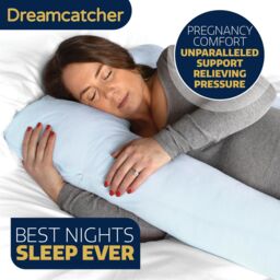 Dreamcatcher Pregnancy Pillow Micro Fleece U Shaped Maternity Support Pillow Blue - thumbnail 4