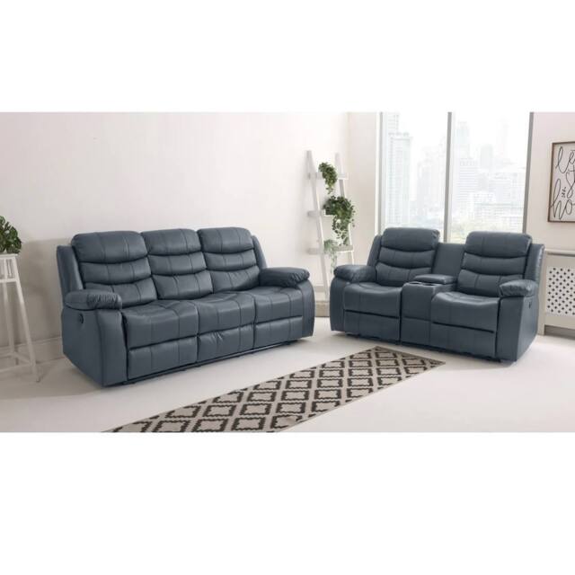 Furniture 786 Roma Electric Leather Recliner 3+2 Seater Sofa Set in Grey - image 1