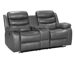 Furniture 786 Roma Electric Leather Recliner 3+2 Seater Sofa Set in Grey - thumbnail 5